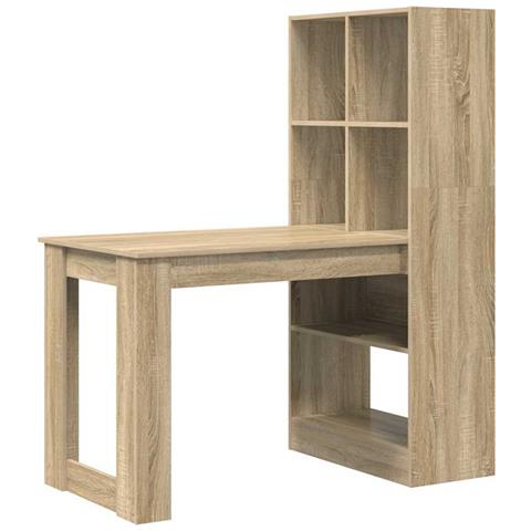 Scrivania rovere sonoma 122 x 67 x 145 cm Legno multistrato - Foto 1