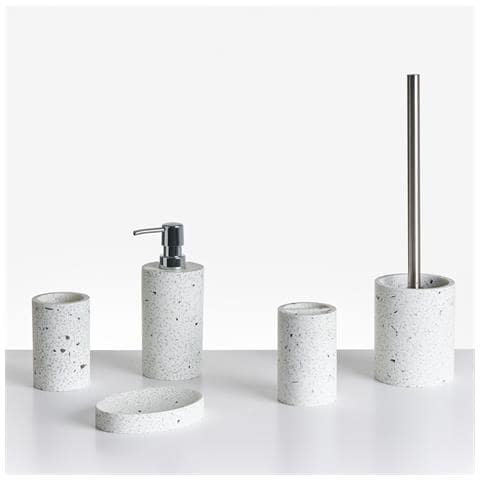 Set Da 5 Accessori Per Il Bagno Perene Terrazzo Bianco - Foto 2