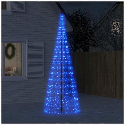 Albero di Natale a LED su Asta della Bandiera 550 LED Blu 300cm - Foto 2