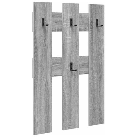 Appendiabiti a muro Grigio sonoma 65 x 3 x 100 cm - Foto 1