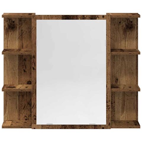 Set Mobili da Bagno 3 pz Legno Antico in Legno Multistrato - Foto 9