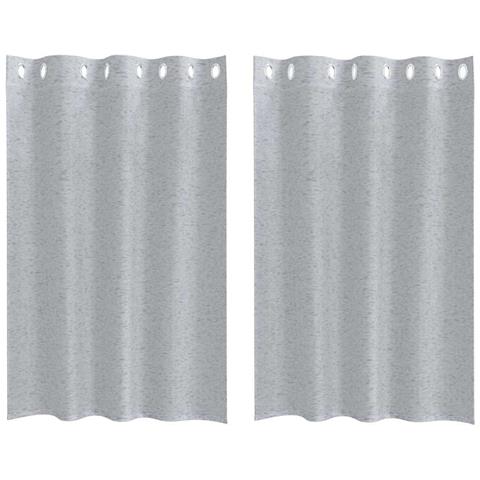 Tende con tende 2 pcs Grigio scuro Poliestere - Foto 1