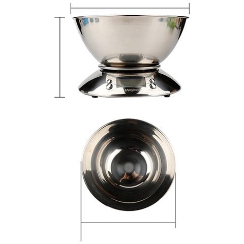 Bilancia Da Cucina Digitale In Acciaio Inox Con Ciotola - Capacità 5000g - Foto 2