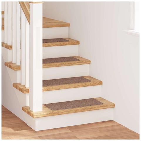 Tappetini Antiscivolo per Scale 15 pcs Marrone 60 x 25 cm PP - Foto 2