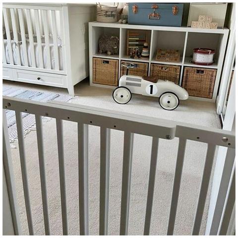 Safetots Cancelletto Per Scale Robusto In Legno Con Montaggio A Vite, Bianco, 63,5cm - 105,5cm - Foto 2