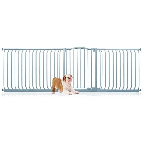 Bettacare Cancelletto Per Cani Con Parte Superiore Incurvata, 234cm - 243cm, Grigio Opaco - Foto 1