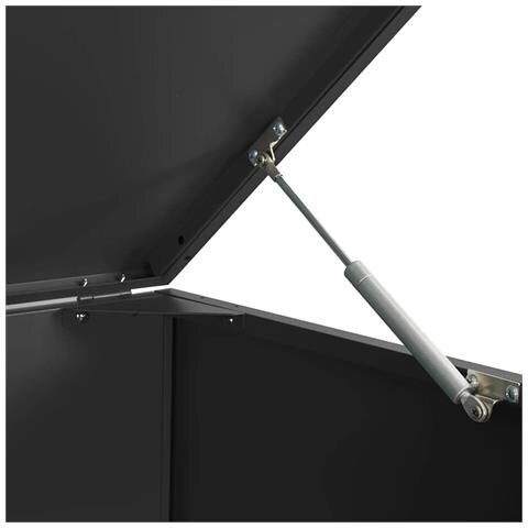 Copribidone con Ruote per Bidone Singolo Nero 69x79x117 Acciaio - Foto 9