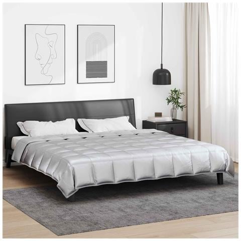Piumone Completo Annuale Argento 240 x 200 cm Satin e Micropile - Foto 2