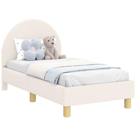 Struttura letto per bambini con testata Crema 70 x 140 cm - Foto 1
