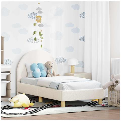 Struttura letto per bambini con testata Crema 70 x 140 cm - Foto 2