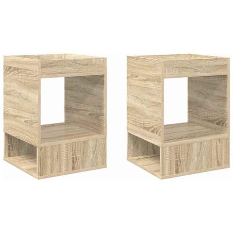 Tavolino 2 pcs Rovere Sonoma 40 x 40 x 56 cm Legno multistrato - Foto 1