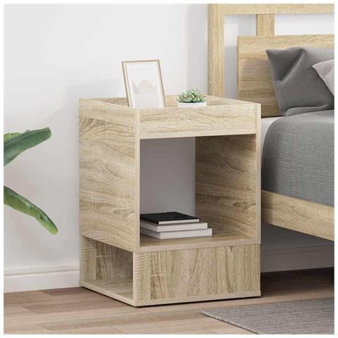 Tavolino 2 pcs Rovere Sonoma 40 x 40 x 56 cm Legno multistrato - Foto 2