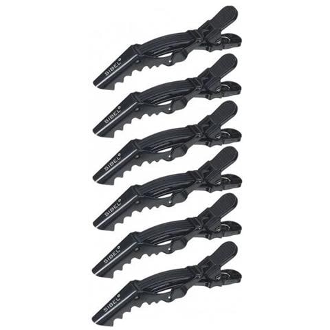 Clip Nere Per La Separazione Dei Capelli Strong Gator 11 Cm 6 Pezzi, - Foto 1