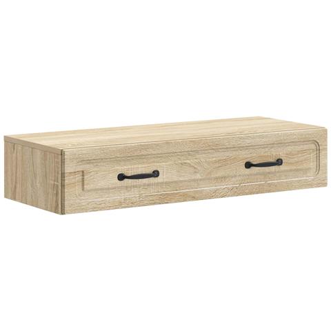 Tavolino da Parete Laterale Rovere Sonoma 87,5 x 34,5 x 17 cm - Foto 1