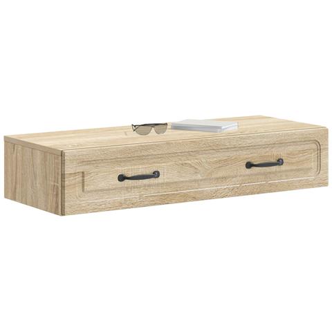 Tavolino da Parete Laterale Rovere Sonoma 87,5 x 34,5 x 17 cm - Foto 2