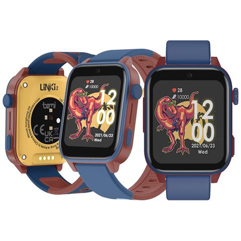 Smartwatch Per Bambini Linki2 / 1.85'' 240x280, 4g /lte, Gps Lbs, Frequenza Cardiaca, O2, Termometro Blu Scuro - Foto 1