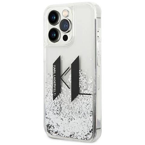 Karl Lagerfeld Klhcp14llbklcs Iphone 14 Pro 6,1 Custodia Liquid Glitter Big Kl Argento /argento - Foto 3