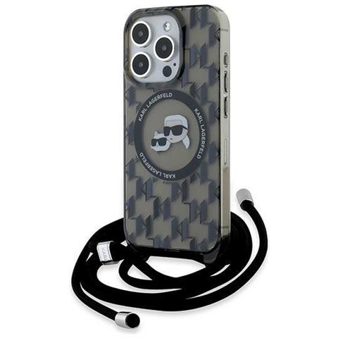 Karl Lagerfeld Iml Borsa Tote Incrociata Con Monogramma Karl E Custodia Magsafe Per Iphone 15 Pro Max - Nera - Foto 1