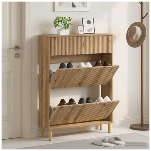 Mobile per scarpe ARNHEM 78 x 24 x 103 cm Legno ingegnerizzato - Foto 2