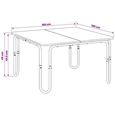 Tavolino da salotto Legno antico 100 x 100 x 45 cm - Foto 7