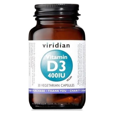 Viridian Vitamin D3 400IU 30CPS - Foto 1