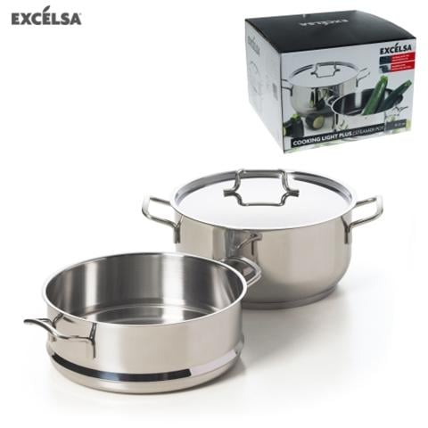 Cooking Light Plus Vaporiera Acciaio Inox 2 cestelli 20 cm - Foto 2