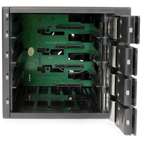 " Sistema Backplane per rack hot-swap portatili a 4 bay alloggiamenti con ventola per HDD SAS II / SATA III 3,5"" - 6 Gbps" - Foto 2