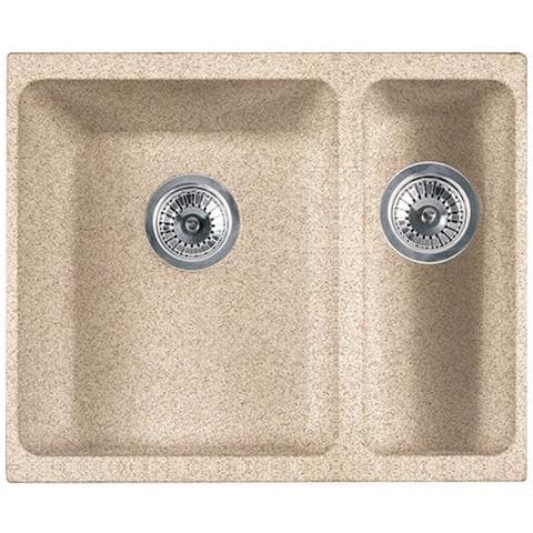 Lavello Kubus Sottotop Da Incasso KBG160 Colore Avena 2 Vasche - Foto 4