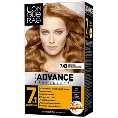 Color Advance Hair Color - Colorazione per capelli 7,43 Cobrizo Medio Dorado - Foto 2