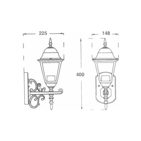 Portalampada Lanterna Small Facing Up Alluminio Ip44 E27 Mod. Vt-760 - Foto 2