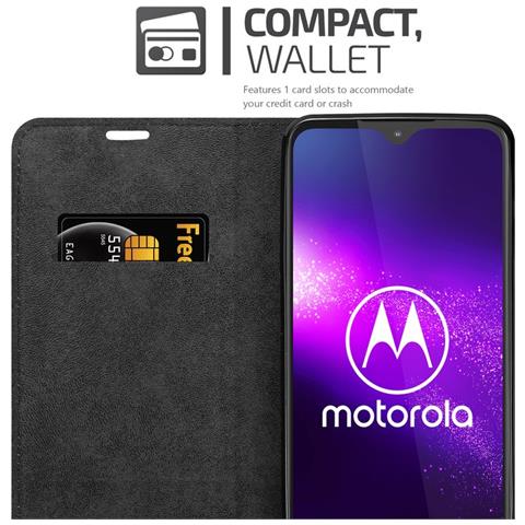 Custodia Compatibile Con Motorola One Macro In Rosso Mela - Coperchio Protettiva Con Chiusura Magnetica, Funzione Stand E Tasca Per Le Carte - Foto 2
