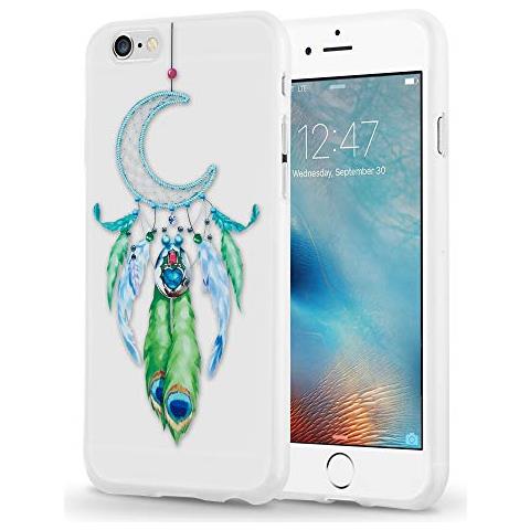 Custodia Compatibile Con Apple Iphone 6 / Iphone 6s Con Luna Dream Catcher Verde- Coperchio Protettivo In Silicone Tpu Con Stampa Moderna - Foto 1