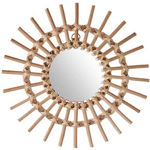 Specchio Sole In Rattan D30 Giunco, Language tag: Fr fr, L. 30 X L. H. 2.2 X 30 Centimetri - Foto 1
