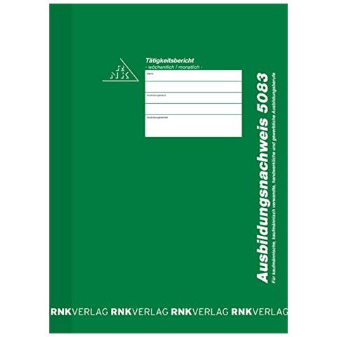 Rnk - Modulo Bloc Di Certificare La Formazione (registrazione Settimanale O Mensile, A4, 28 Fogli) - Foto 1