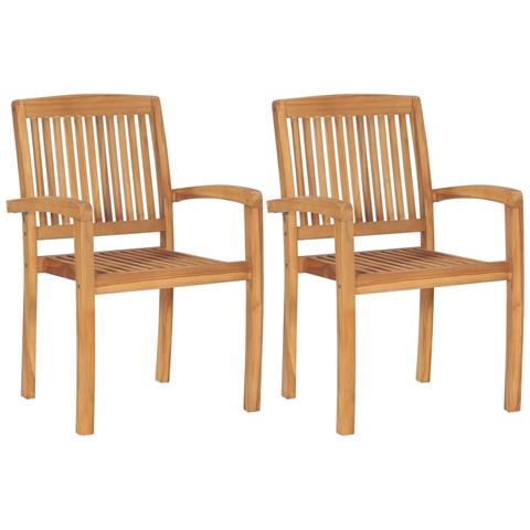 Sedie Da Giardino 2pz Cuscini Verde Brillante Teak Massello - Foto 10