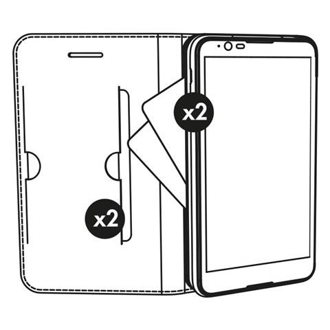 Malmö 4 Card FolioCase 5" Custodia a libro Bianco - Foto 3