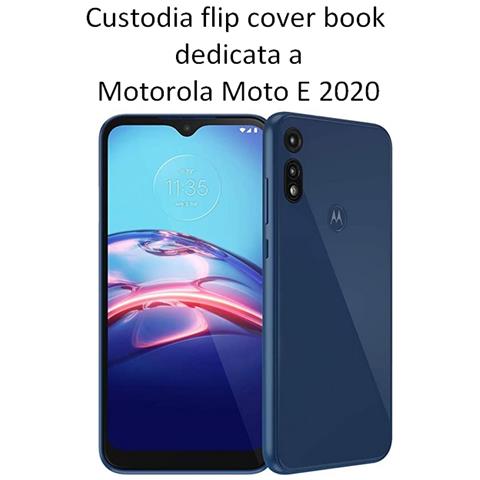 Maxy Custodia Book Orizzontale Silicone Case Per Motorola Moto E (2020) Black - Foto 2