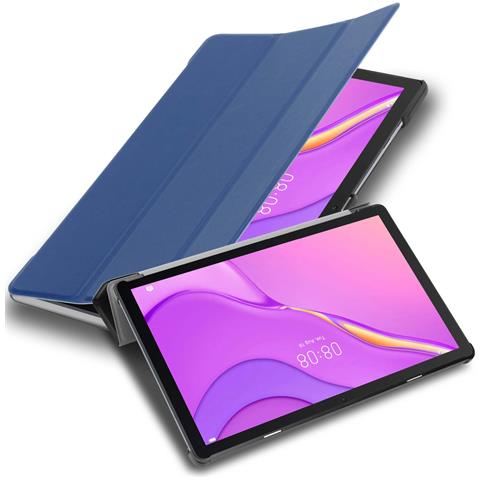 Cadorabo Custodia Per Tablet Compatibile Con Huawei Matepad T 10 (9.7 Zoll) / T 10s (10.1 Zoll) In Blu Scuro Jersey - Coperchio Protettiva Ultra Sottile Senza Funzione Auto Wake Up E Stand - Foto 1