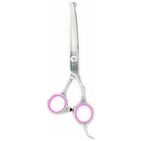 Forbici Per Cani Piegate 19 Cm Argento / Rosa - Foto 8