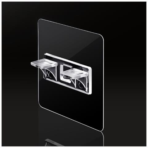 Reggimensola Autoadesivi - Staffe Per Mensole Confezione Da 4 Transparent - Foto 5