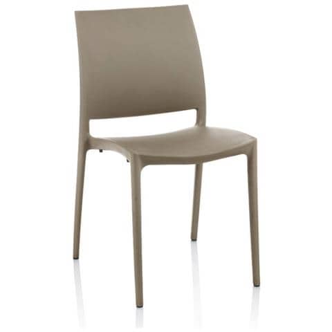 Sedia Curtis Polipropilene Tortora Design Ergonomico - Foto 1