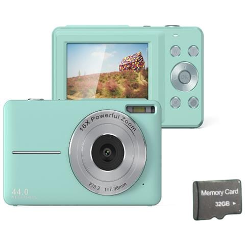Fotocamera Digitale 44mp / 1080p / 16x Con Zoom Digitale /luce Di Riempimento /scheda Da 32 Gb Green - Foto 1