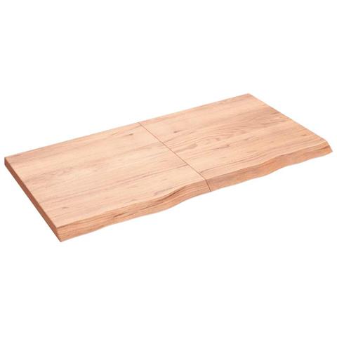 Ripiano Muro Marrone 120x60x (2-4) cm Massello Rovere Trattato - Foto 1