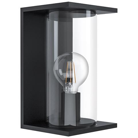 Applique Contemporanea Da Esterno Cascinetta 1 Luce Acciaio Zincato Nero - Foto 1