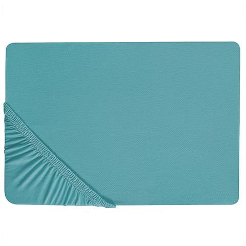 Coprimaterasso Elasticizzato Hofuf Cotone Turchese - Foto 2