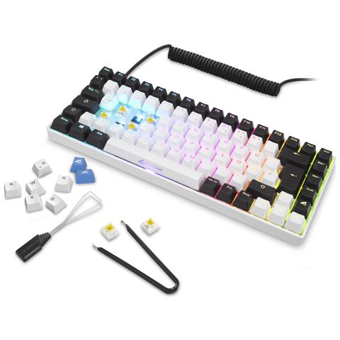 SKILLER SGK50 S3 tastiera Gaming USB QWERTY Tedesco Bianco - Foto 8