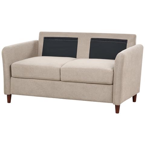 Divano 2 Posti Mare Tessuto Tortora Con Contenitore - Foto 2