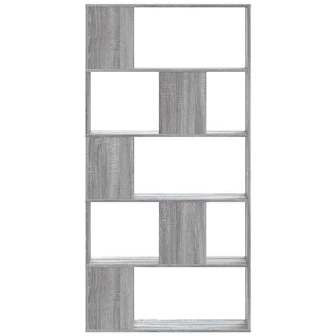 Libreria 5 Ripiani Grigio Sonoma 80,5x23,5x162,5cm Multistrato - Foto 2