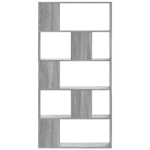 Libreria 5 Ripiani Grigio Sonoma 80,5x23,5x162,5cm Multistrato - Foto 3