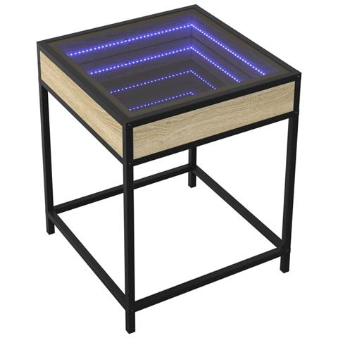 Comodino Con Led Infinity Rovere Sonoma 40x40x51 Cm - Foto 3